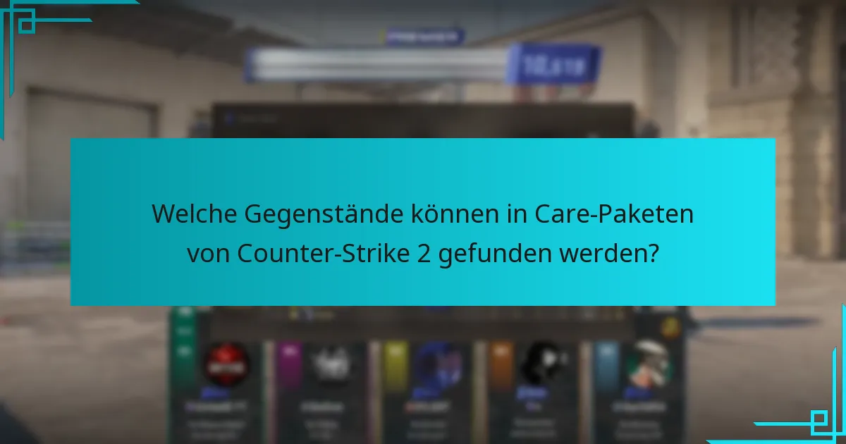 Welche Gegenstände können in Care-Paketen von Counter-Strike 2 gefunden werden?