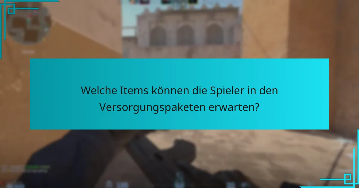 Welche Items können die Spieler in den Versorgungspaketen erwarten?