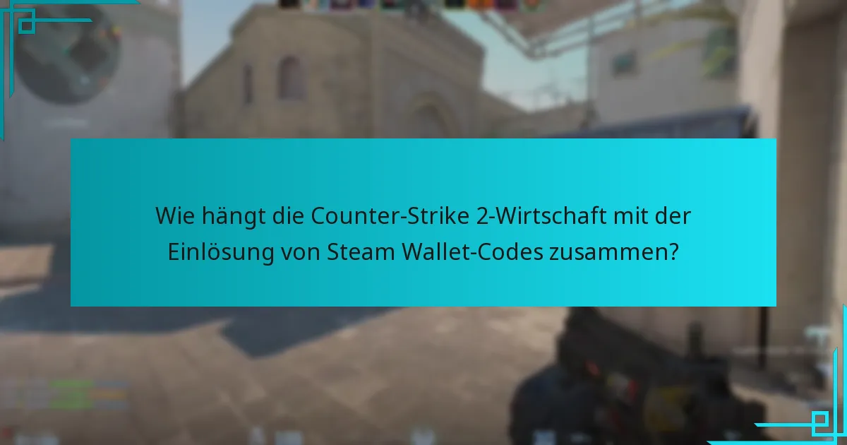 Wie hängt die Counter-Strike 2-Wirtschaft mit der Einlösung von Steam Wallet-Codes zusammen?