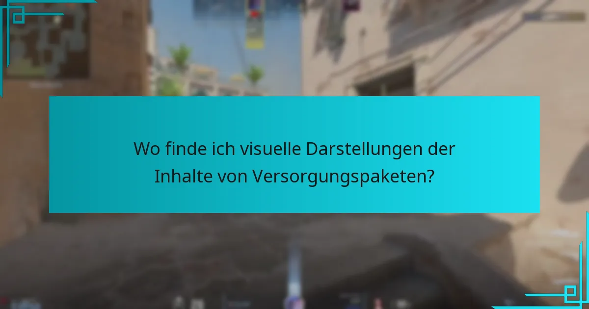 Wo finde ich visuelle Darstellungen der Inhalte von Versorgungspaketen?